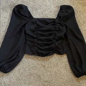 Express black long sleeve top small